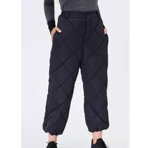 Alp N Rock ANR+ Mika Quilted Pant Black Puffer Pants Drawstring Ankle Size L